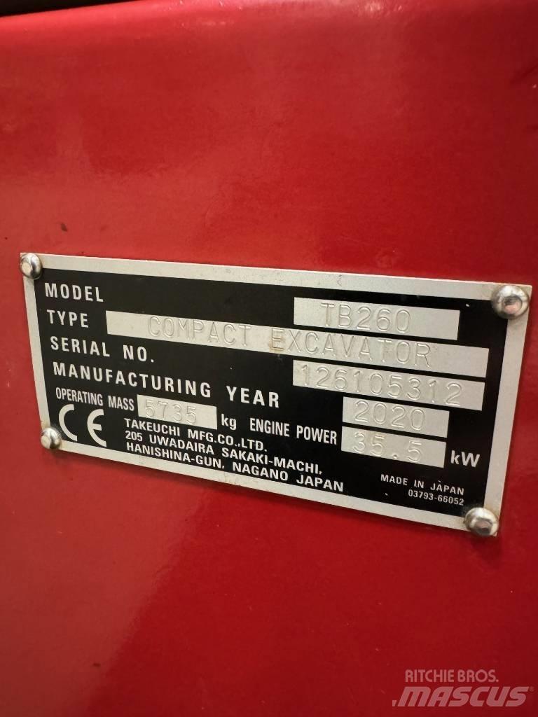 Takeuchi TB 260 Mini ekskavatoriai < 7 t