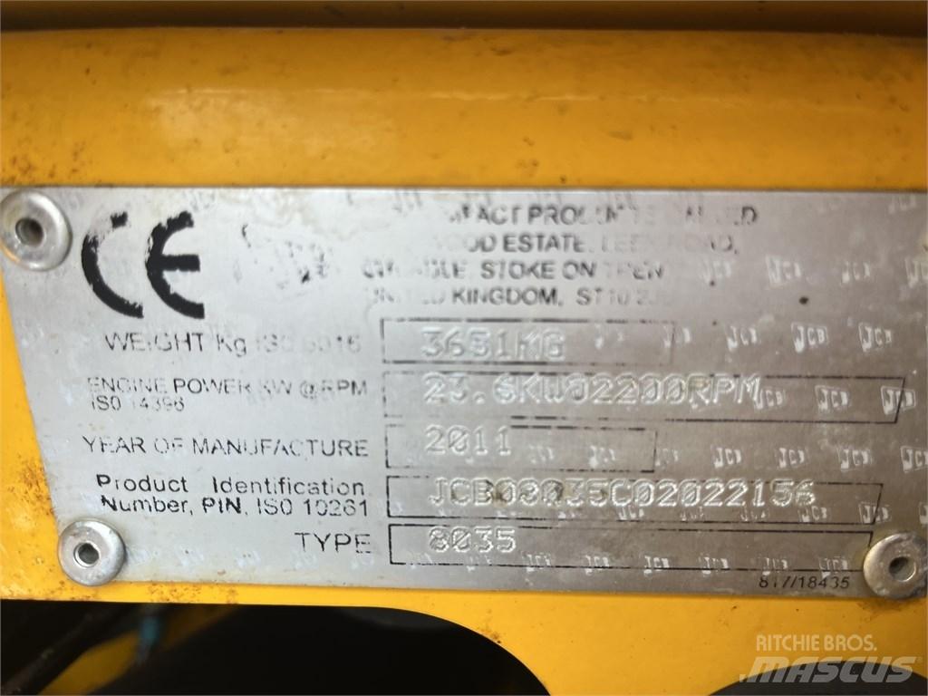 JCB 8035 ZTS Mini ekskavatoriai < 7 t