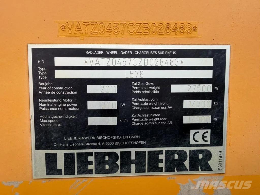 Liebherr L576 Naudoti ratiniai krautuvai