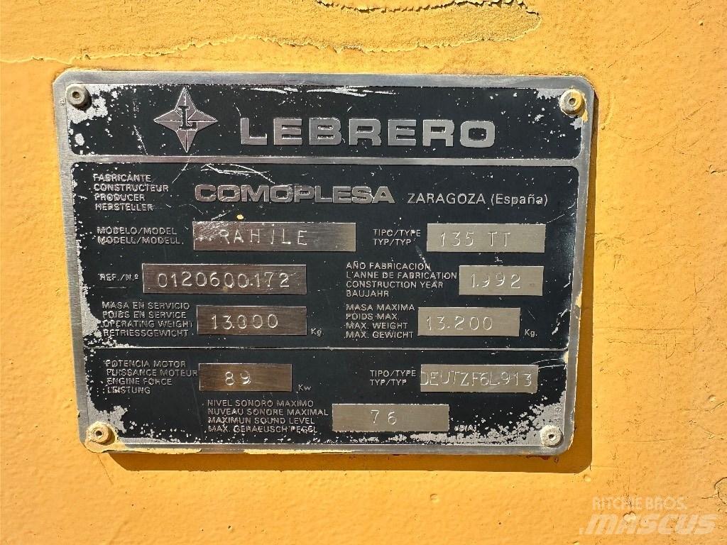 Lebrero 135 TT Vieno būgno volai