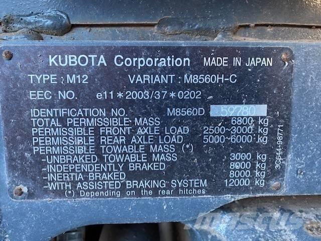 Kubota M 8560 Traktoriai