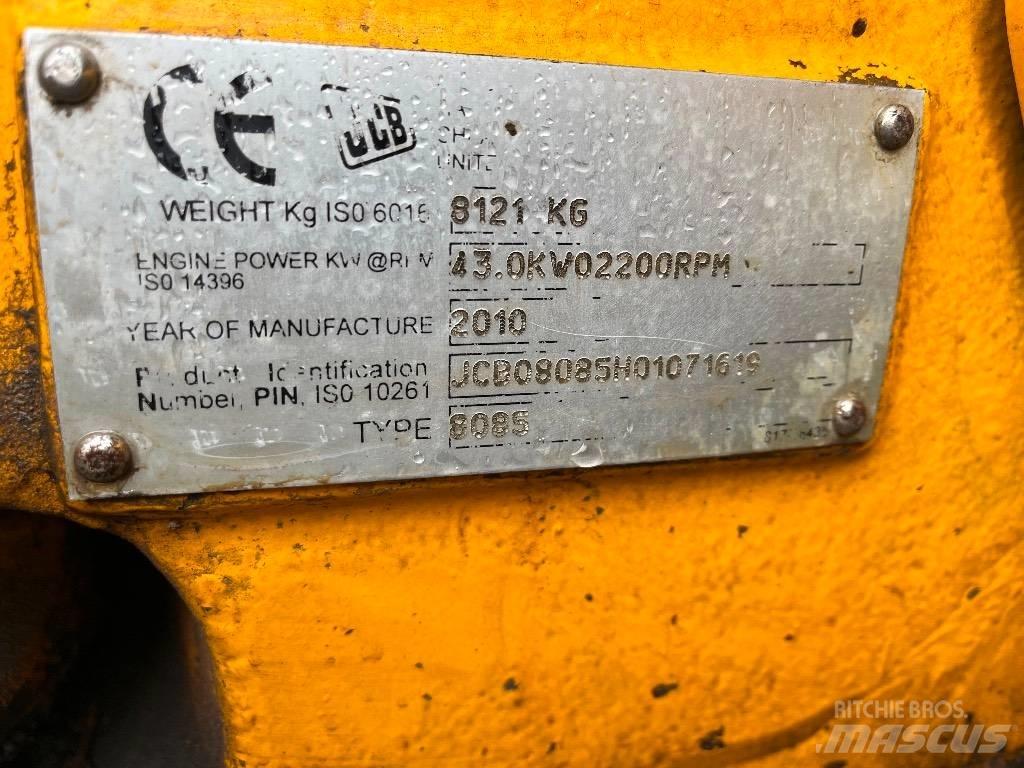 JCB 8085 ECO Vidutinės galios ekskavatoriai 7-12 t