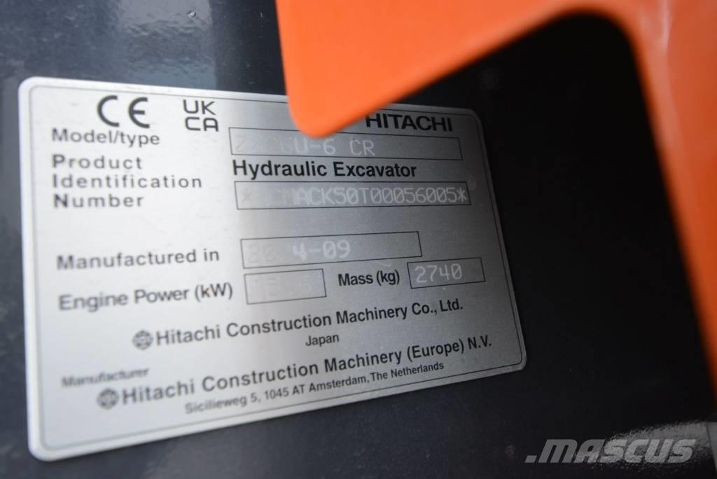 Hitachi ZX 26 U-6 Mini ekskavatoriai < 7 t