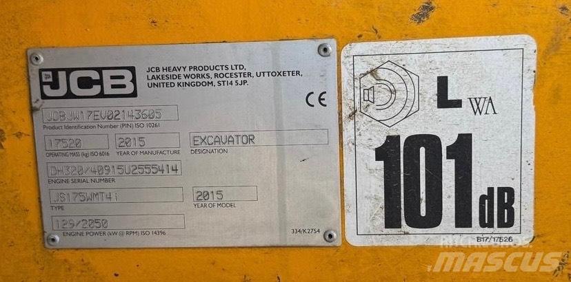 JCB JS 175 W Ratiniai ekskavatoriai