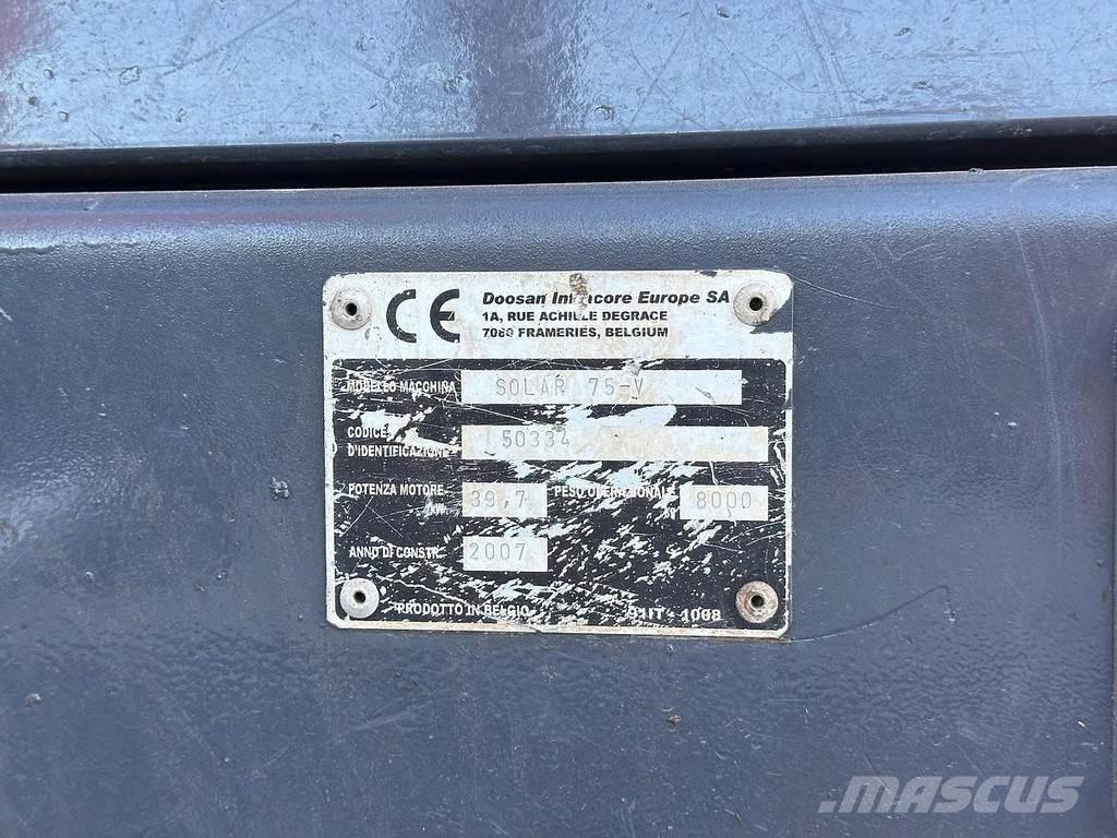 Doosan SOLAR 75V Vidutinės galios ekskavatoriai 7-12 t