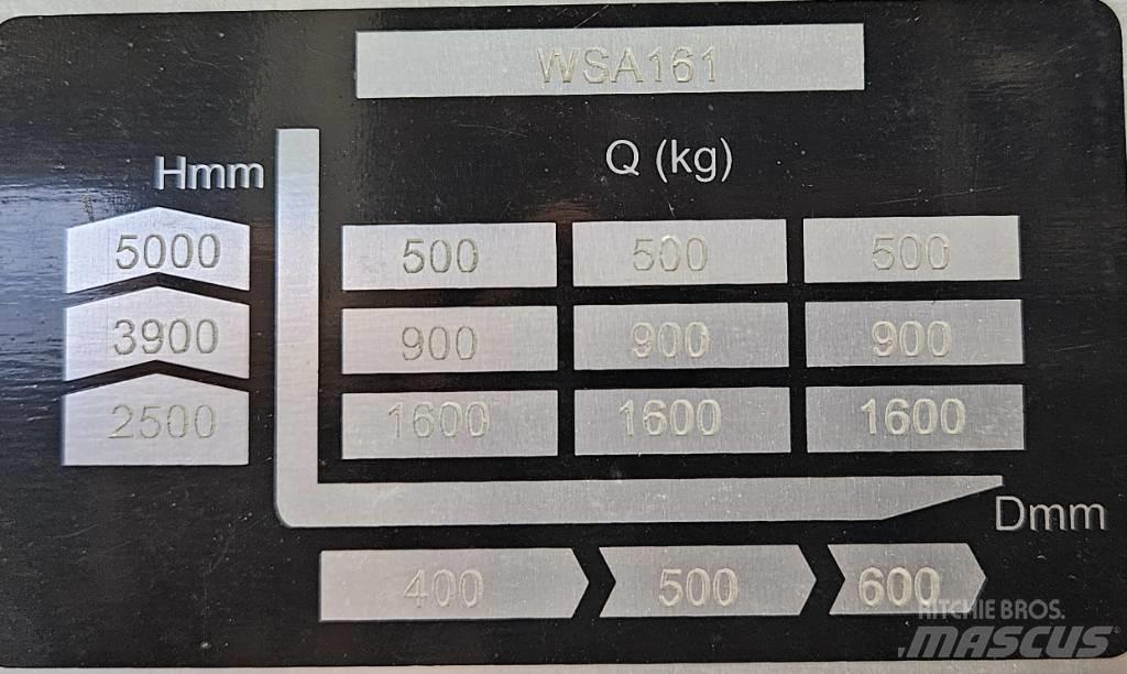 EP WSA 161 Li-ION Šakiniai krautuvai su prailgintu keltuvu