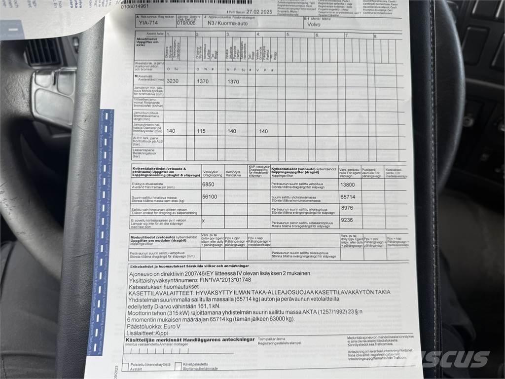 Volvo FM13 8X4 Savivarčių priekabų vilkikai