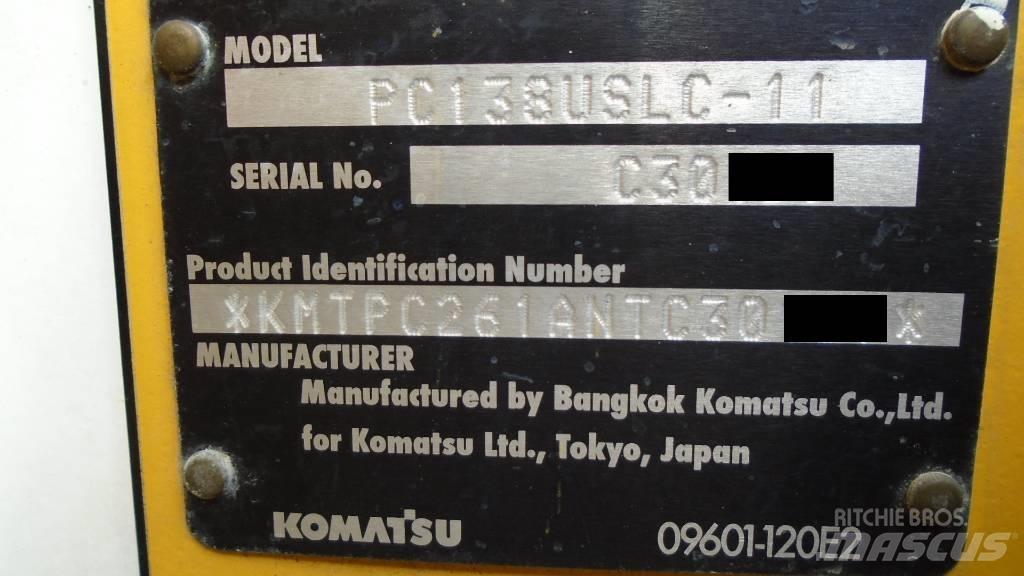 Komatsu PC 138 USLC Vikšriniai ekskavatoriai