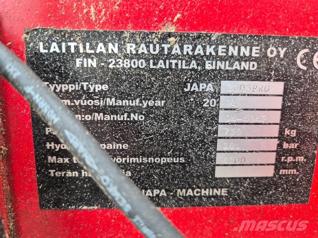 Japa 2003 Pro Medžių skaldymo, pjovimo ir lupimo įrengimai