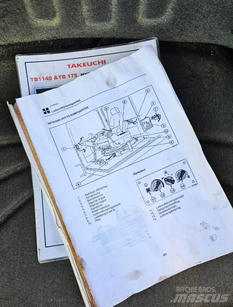 Takeuchi TB1140 Vikšriniai ekskavatoriai