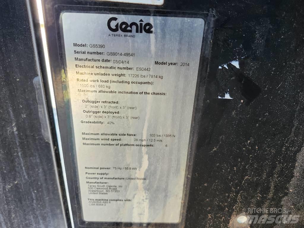 Genie GS 5390 Žirkliniai keltuvai