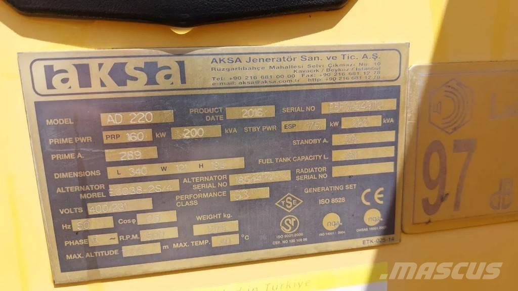 Doosan Aksa AD220 Kiti generatoriai