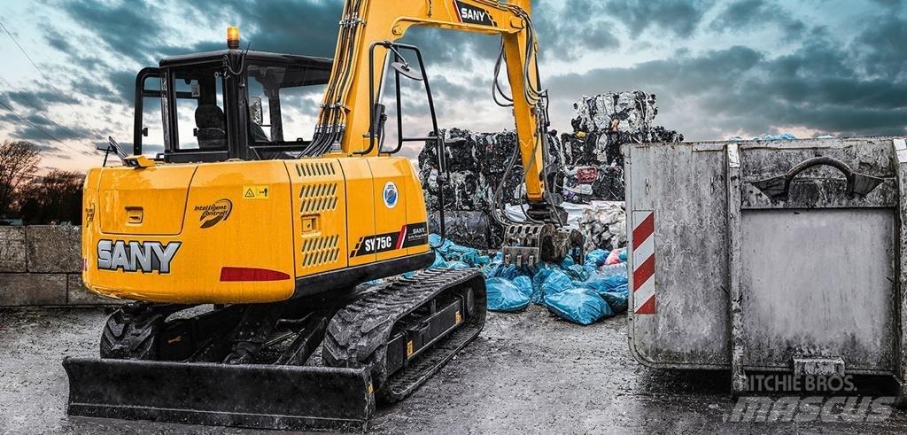 Sany SY75C Vidutinės galios ekskavatoriai 7-12 t