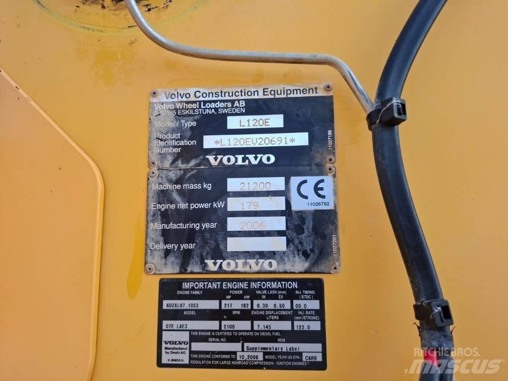 Volvo L 120 E Naudoti ratiniai krautuvai