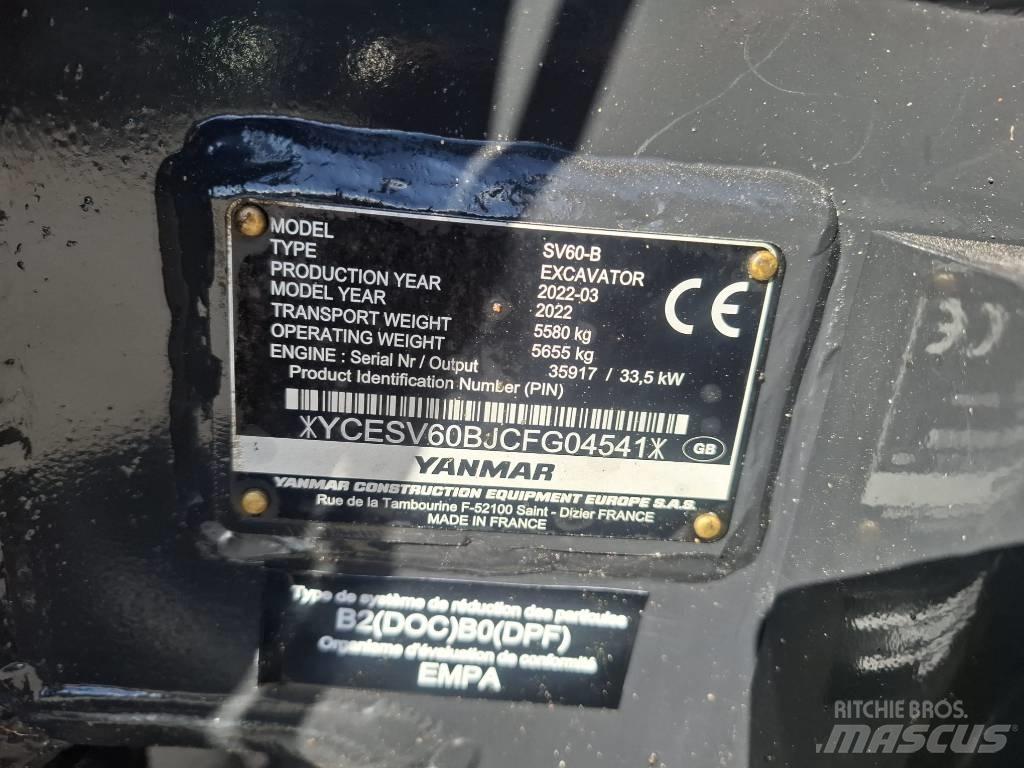Yanmar SV 60-B Mini ekskavatoriai < 7 t
