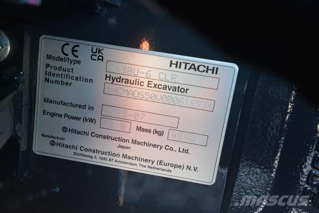Hitachi ZX 38 U-6 Mini ekskavatoriai < 7 t