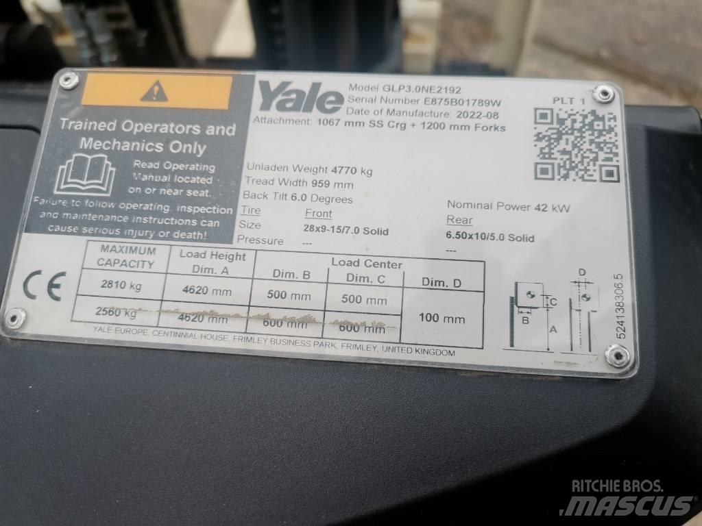 Yale GLP30 N LPG (dujiniai) krautuvai