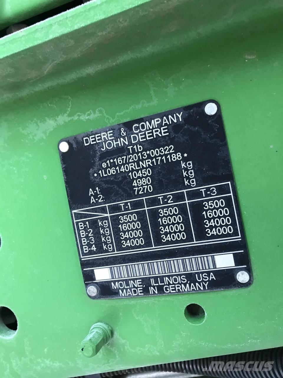 John Deere 6R 140 Traktoriai