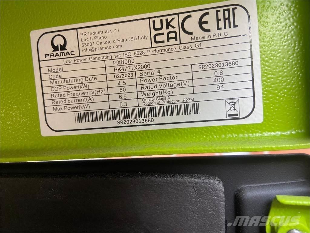 Pramac PX 8000 Kiti generatoriai
