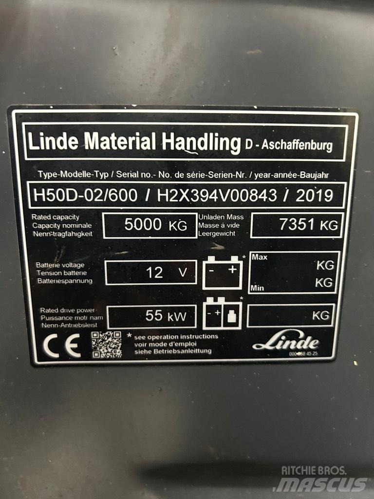 Linde H 50D-02/600 Dyzeliniai krautuvai