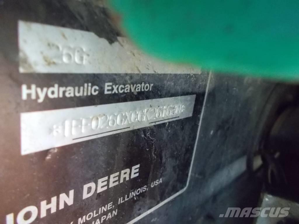 John Deere 26G Mini ekskavatoriai < 7 t