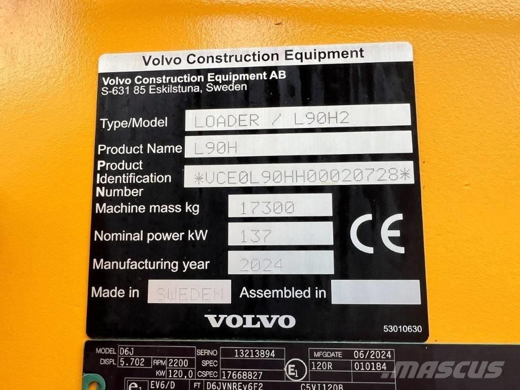 Volvo L90H2 Naudoti ratiniai krautuvai