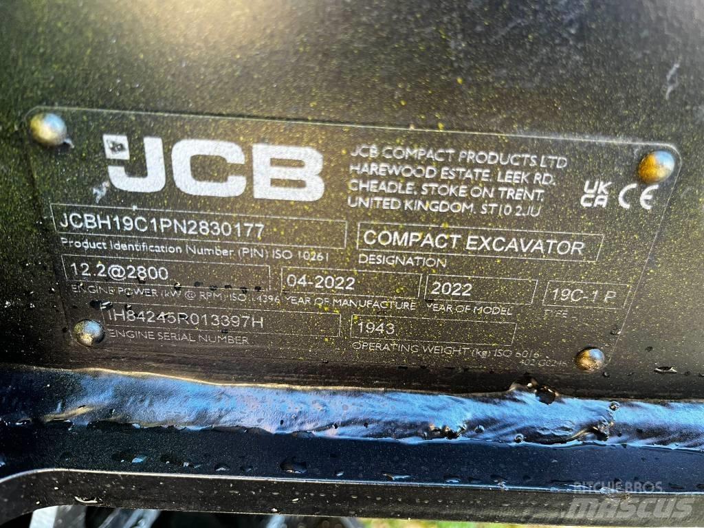 JCB 19 C-1 Mini ekskavatoriai < 7 t