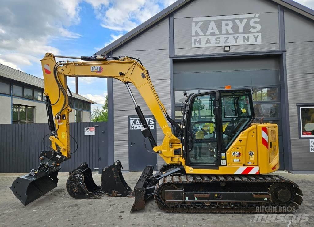 CAT 308 CR Vidutinės galios ekskavatoriai 7-12 t