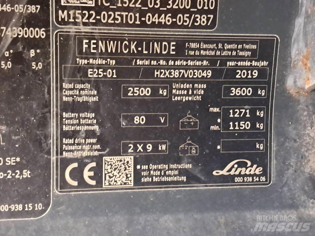 Linde E25-01 Elektriniai šakiniai krautuvai