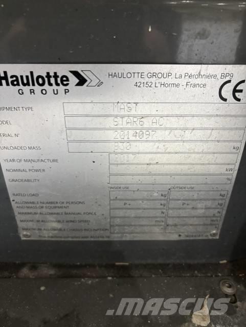Haulotte Star 6 Vertikalūs stiebiniai keltuvai
