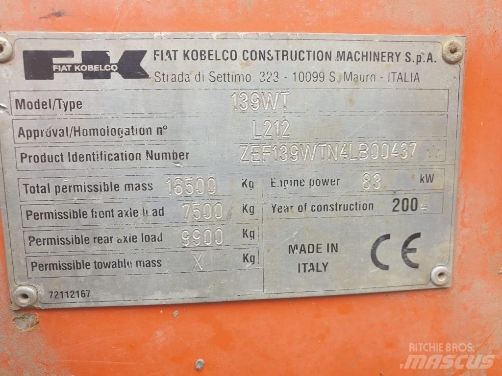 Fiat-Kobelco E 145 W Ratiniai ekskavatoriai