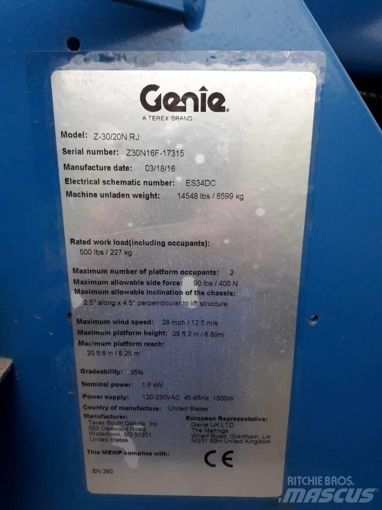 Genie Z 30/20 N RJ Alkūniniai keltuvai