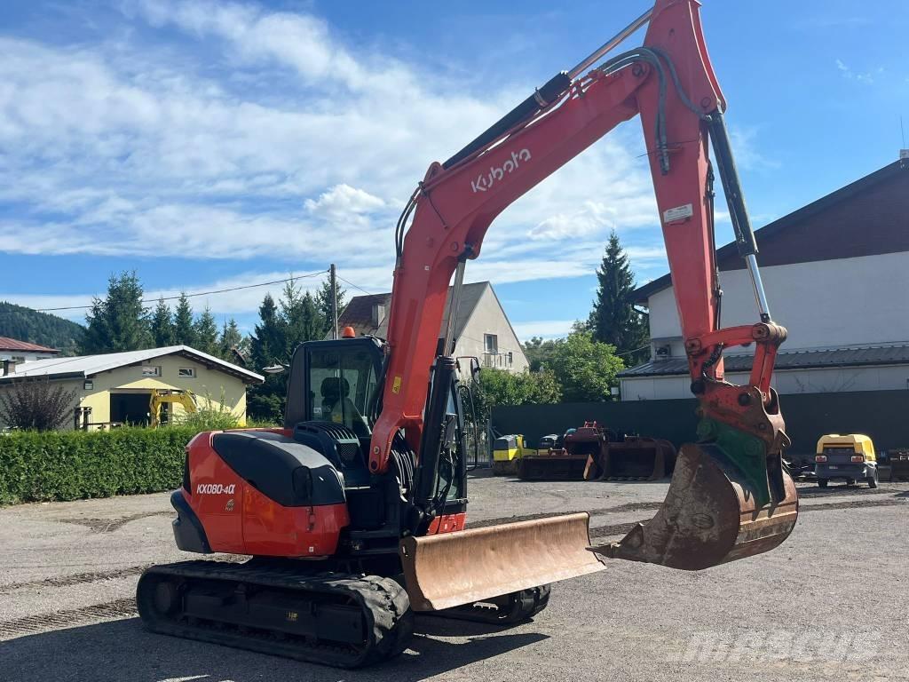 Kubota KX080 Vidutinės galios ekskavatoriai 7-12 t