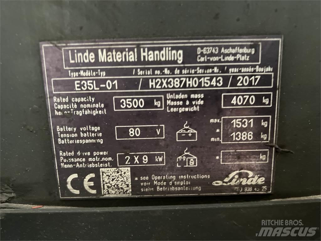 Linde E35L-01 Elektriniai šakiniai krautuvai