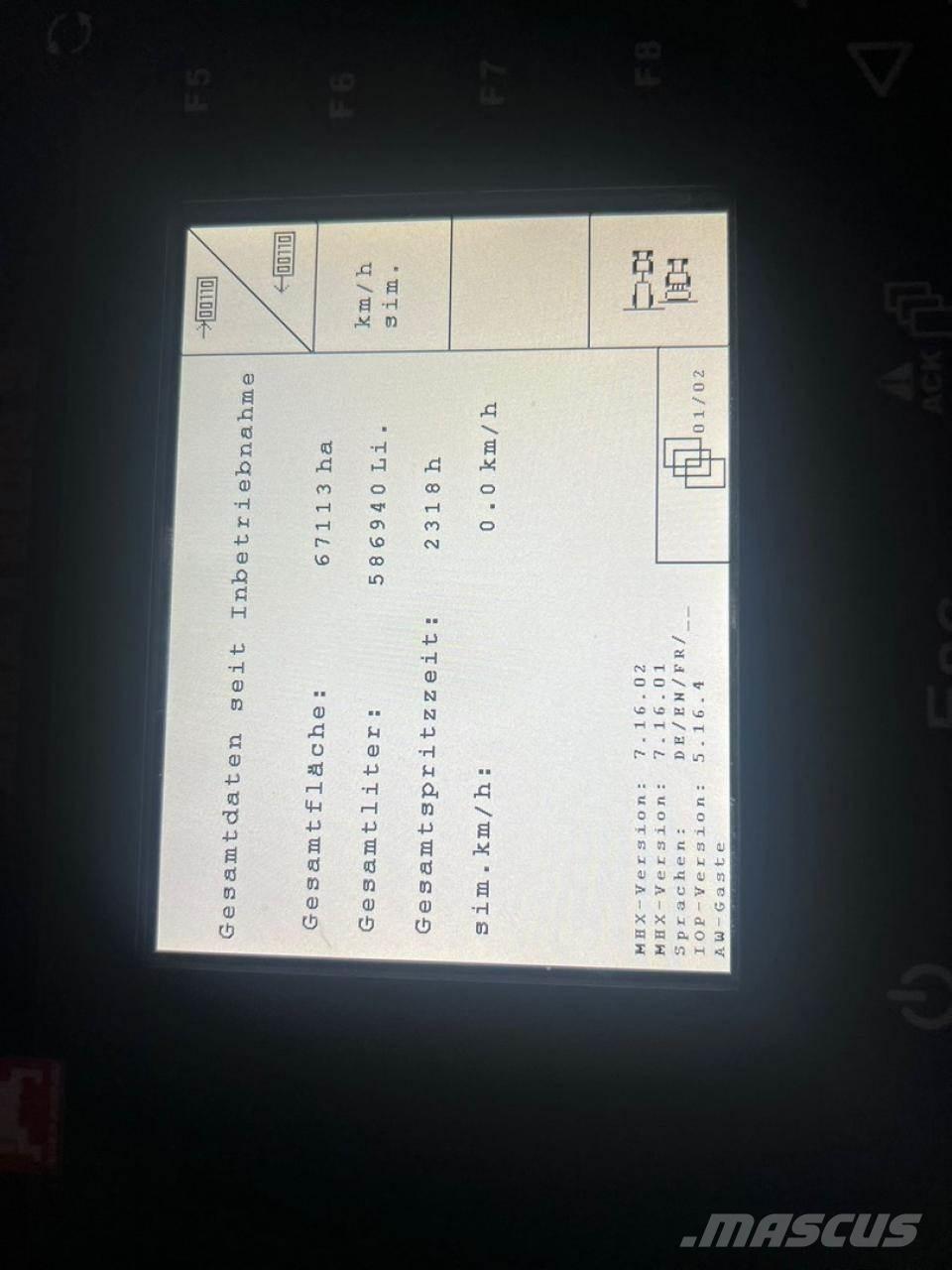 Amazone UX 4200 Prikabinami purkštuvai