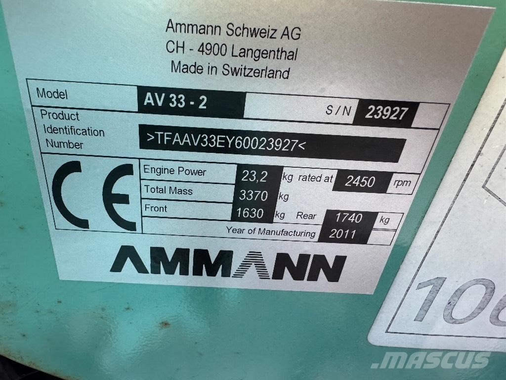 Ammann AV 33-2 Porinių būgnų volai