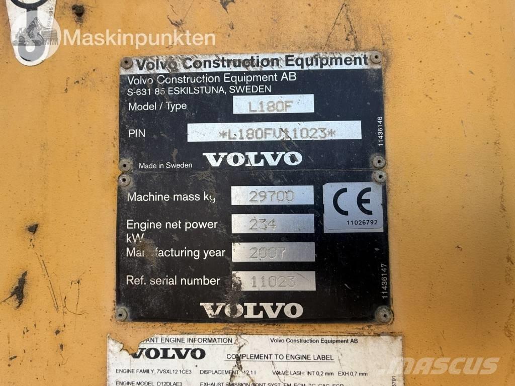 Volvo L 180 F Naudoti ratiniai krautuvai