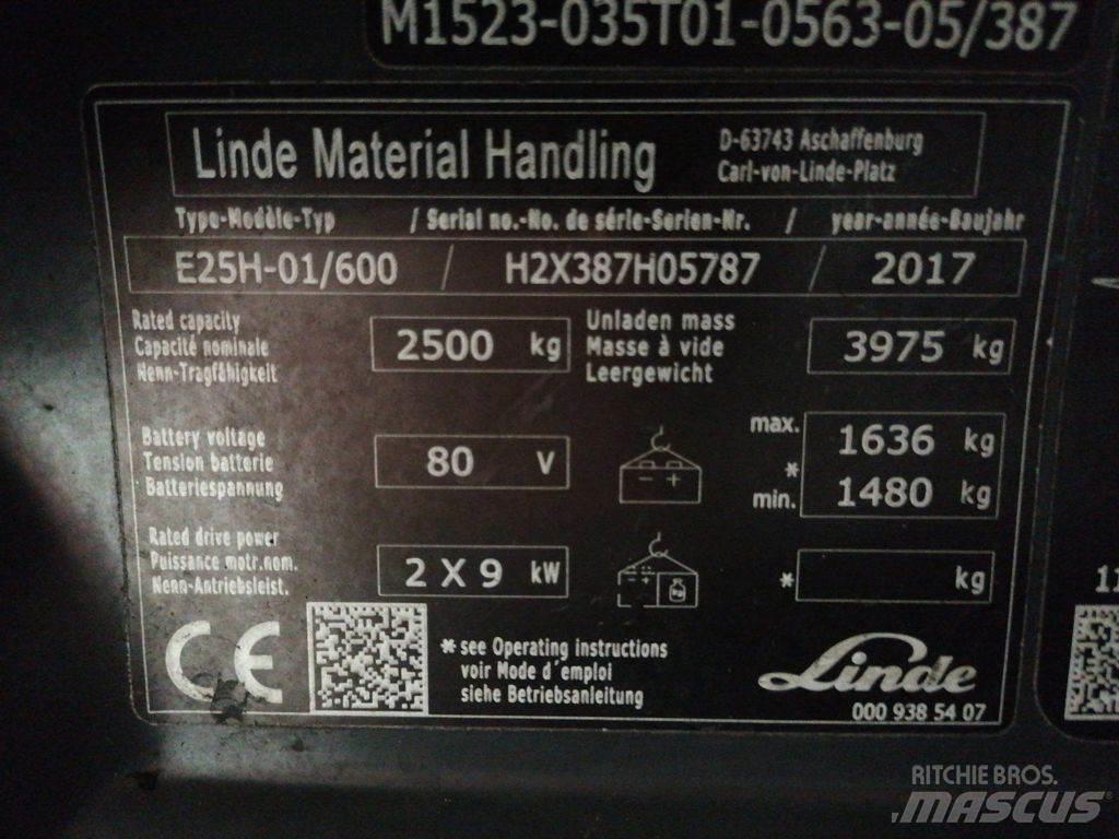 Linde E25H-01/600 Elektriniai šakiniai krautuvai