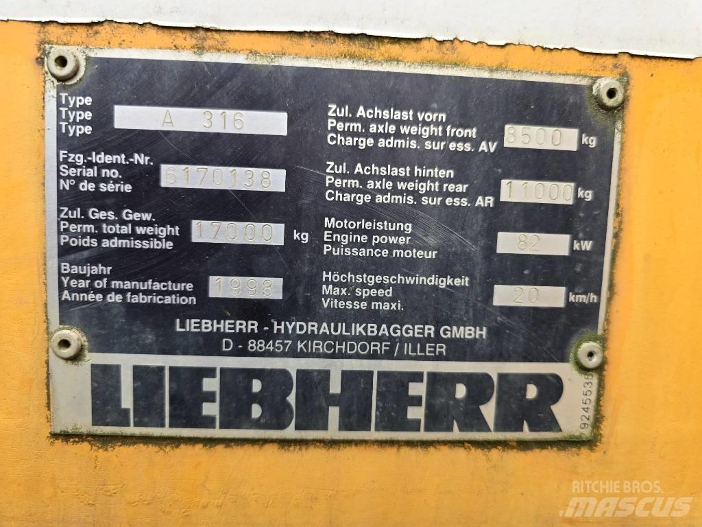 Liebherr A 316 Ratiniai ekskavatoriai