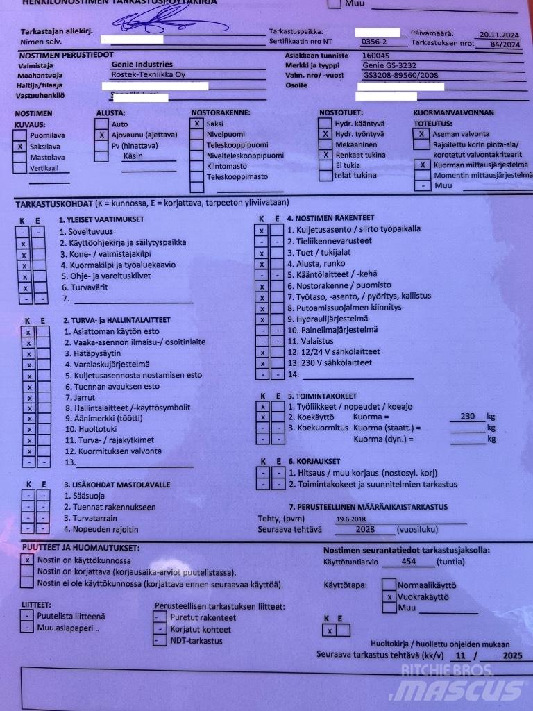 Genie GS 3232 Žirkliniai keltuvai