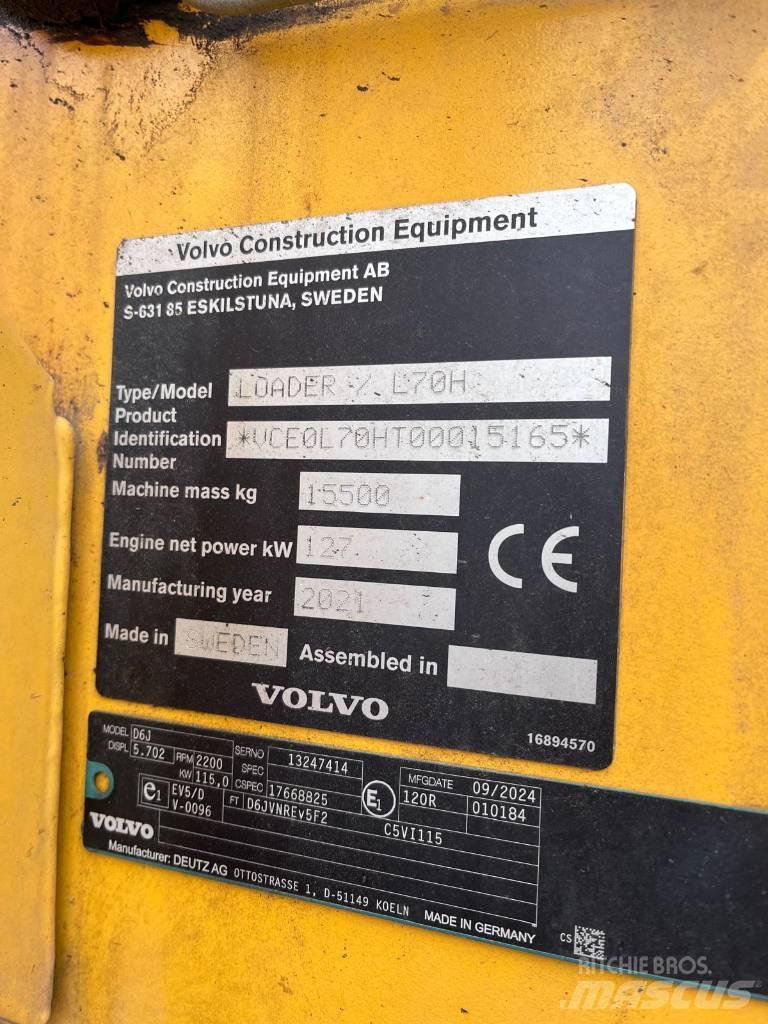 Volvo L 70 H Naudoti ratiniai krautuvai