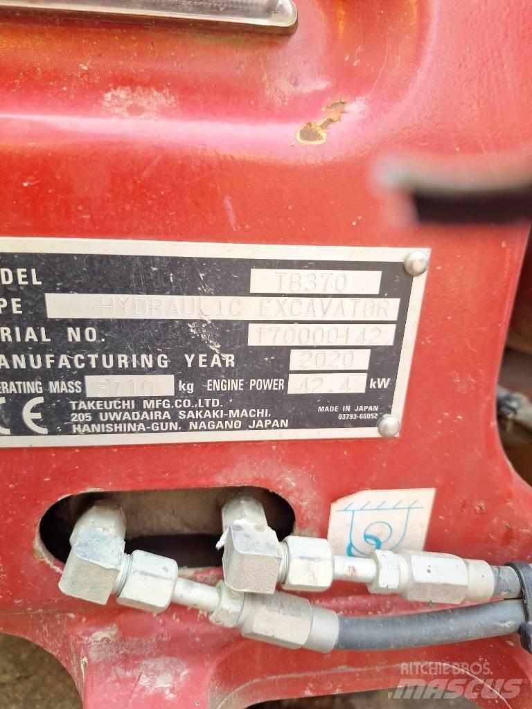 Takeuchi TB 370 Vidutinės galios ekskavatoriai 7-12 t