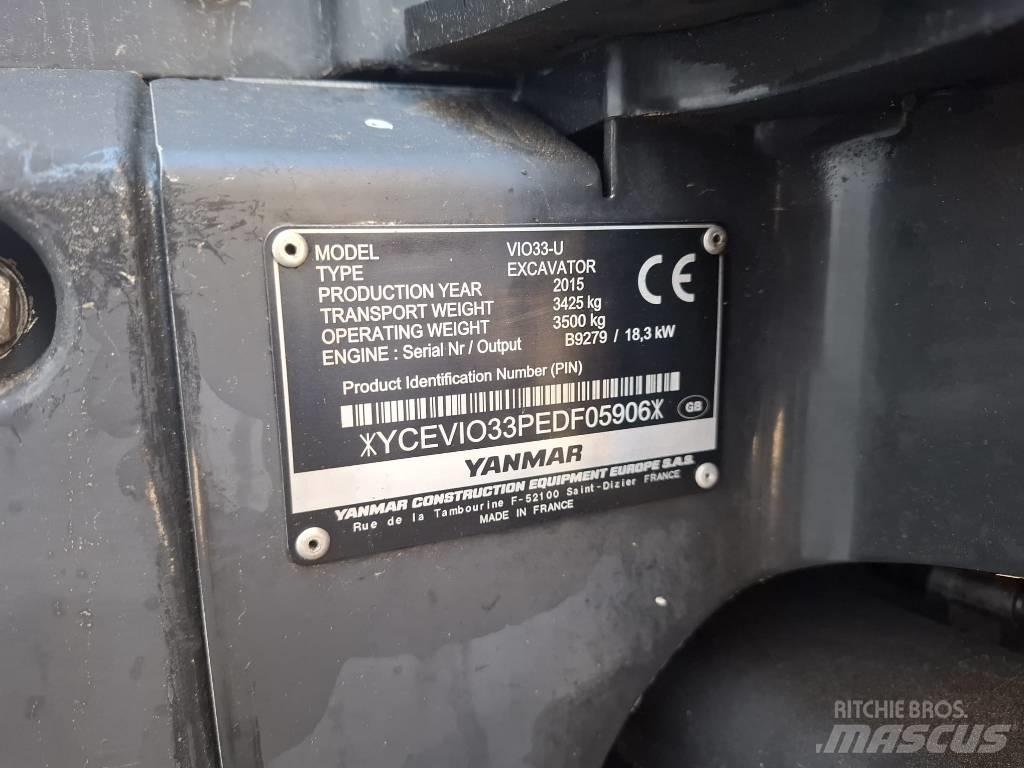 Yanmar Vio 33 U Mini ekskavatoriai < 7 t