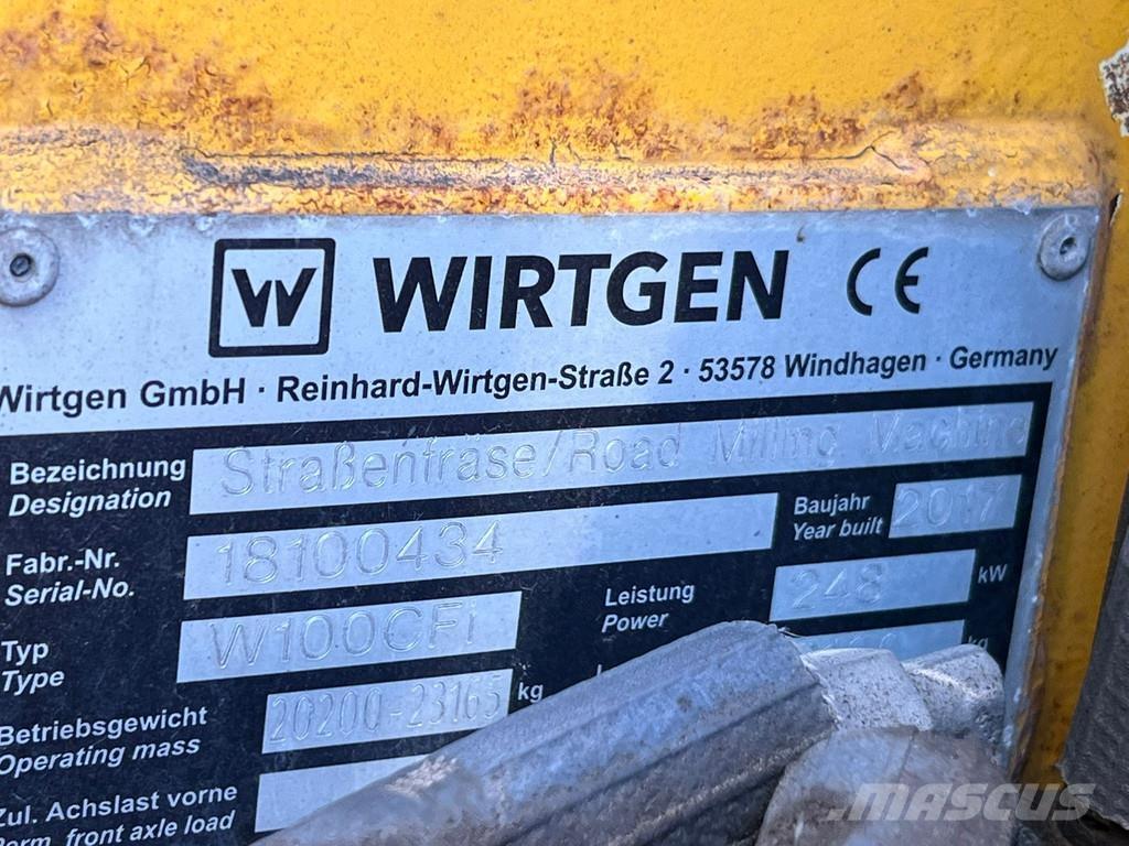 Wirtgen W100CFI Asfalto šalto frezavimo technika