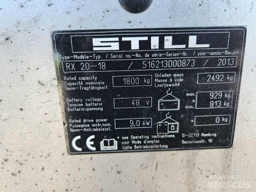 Still RX 20-18 Elektriniai šakiniai krautuvai