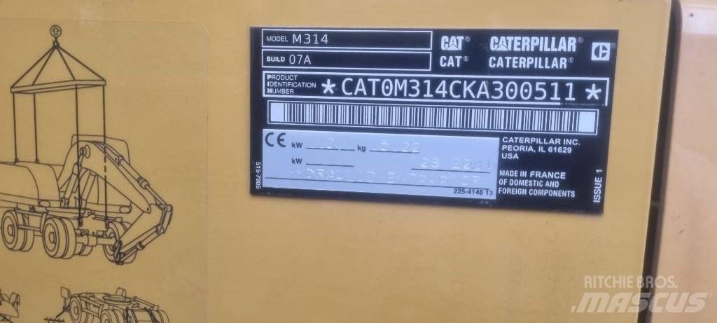CAT M314 F Ratiniai ekskavatoriai