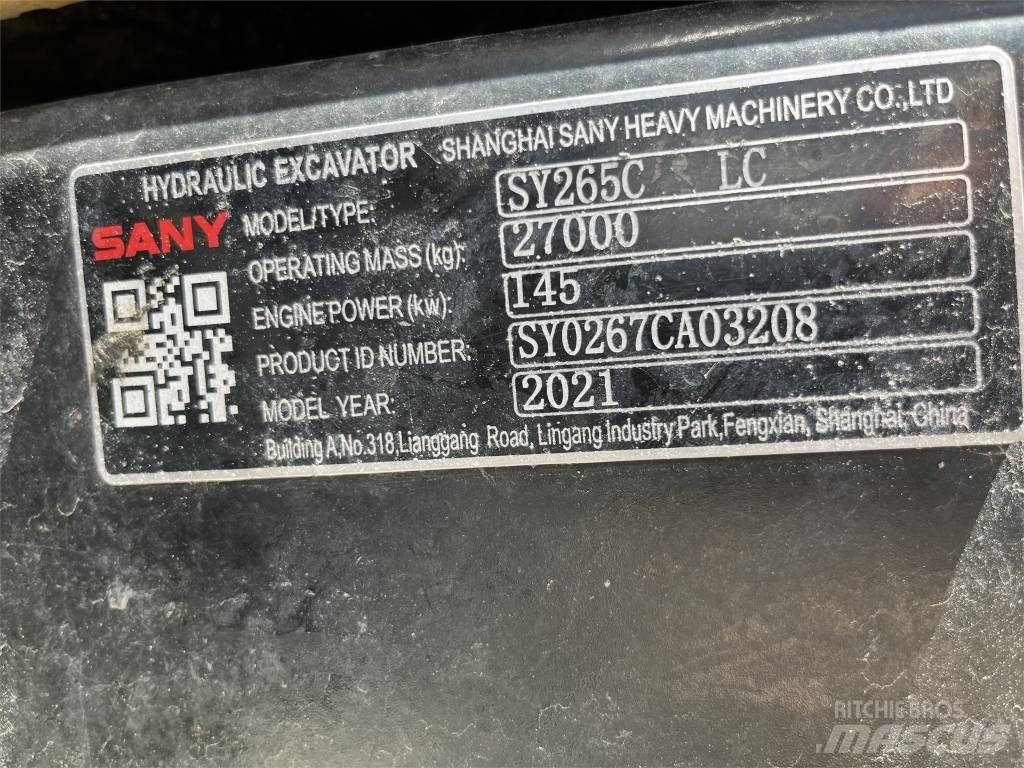 Sany SY265CLR Vikšriniai ekskavatoriai