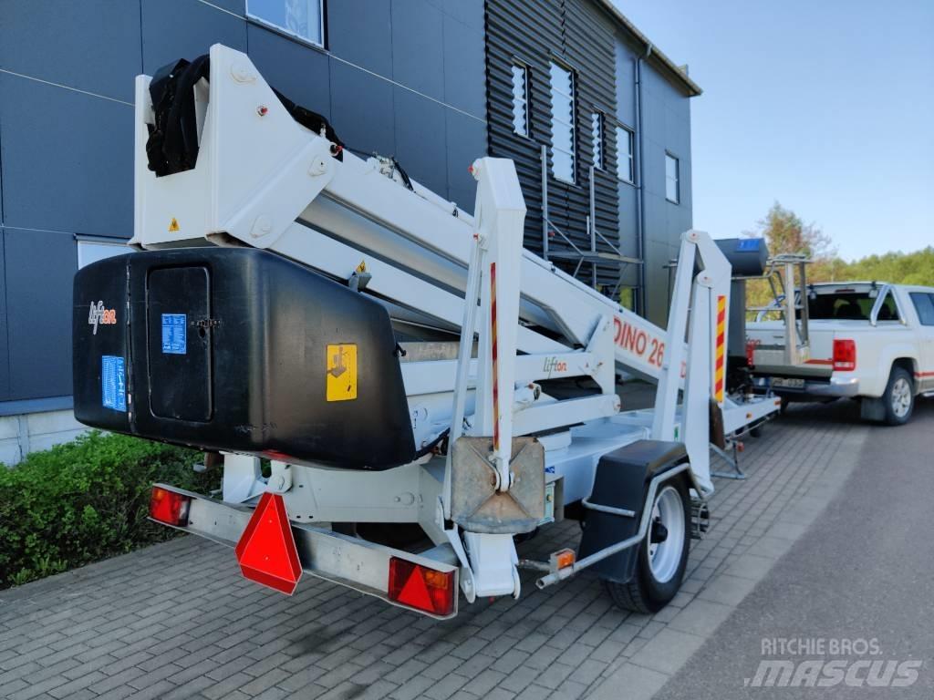 Dino 260 XTD Skylift Ant priekabų montuojamos kėlimo platformos