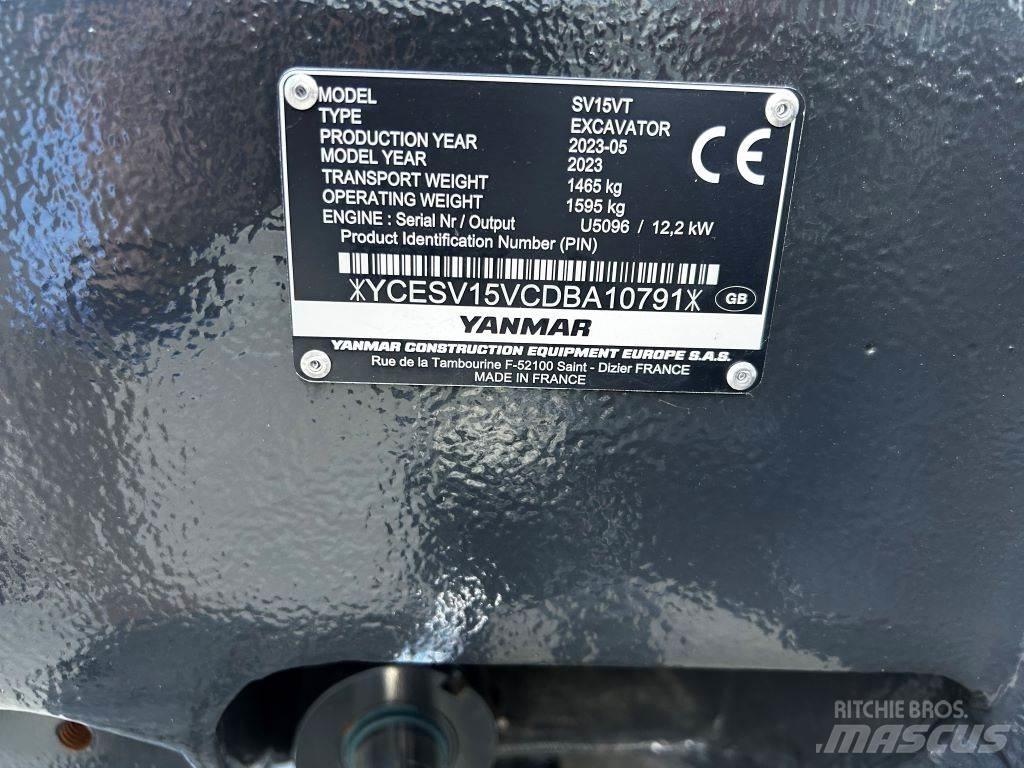 Yanmar SV15VT Vidutinės galios ekskavatoriai 7-12 t