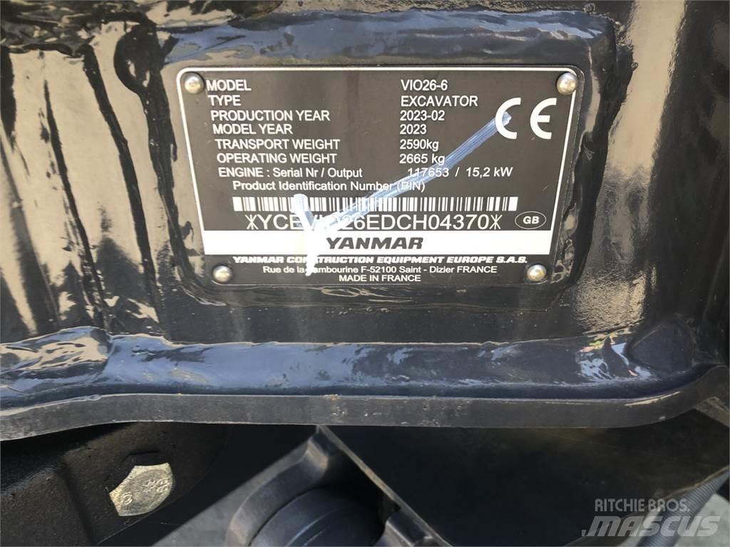 Yanmar VIO26-6 Vidutinės galios ekskavatoriai 7-12 t
